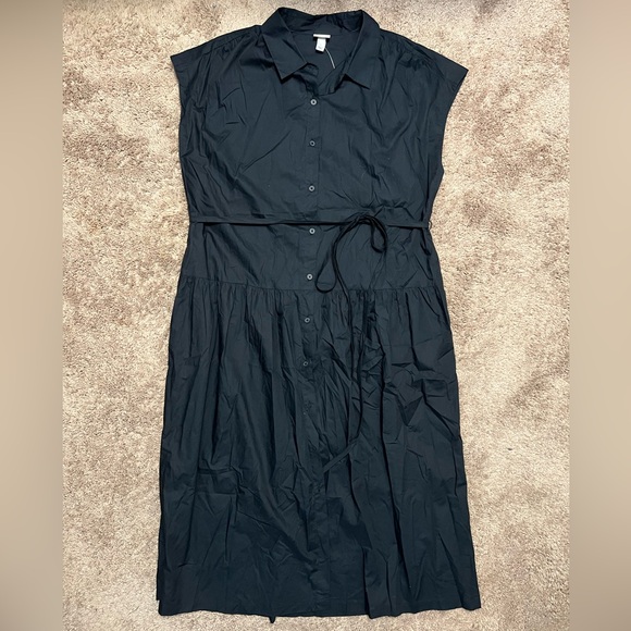 NWT A New Day Black Sleeveless Drop Waist Dress - Picture 1 of 5